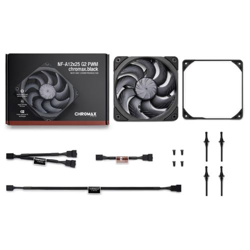 Noctua NF-A12x25 G2 PWM Chromax Black 120mm Cabinet Fan